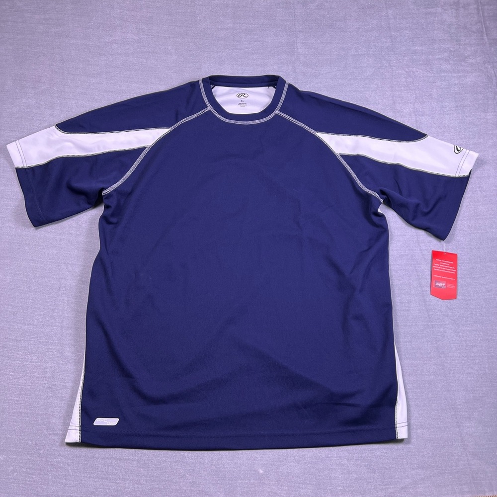 Rawlings Dynamic Fit Raglan Short Sleeve Jersey Women XL Navy Blue Polyester